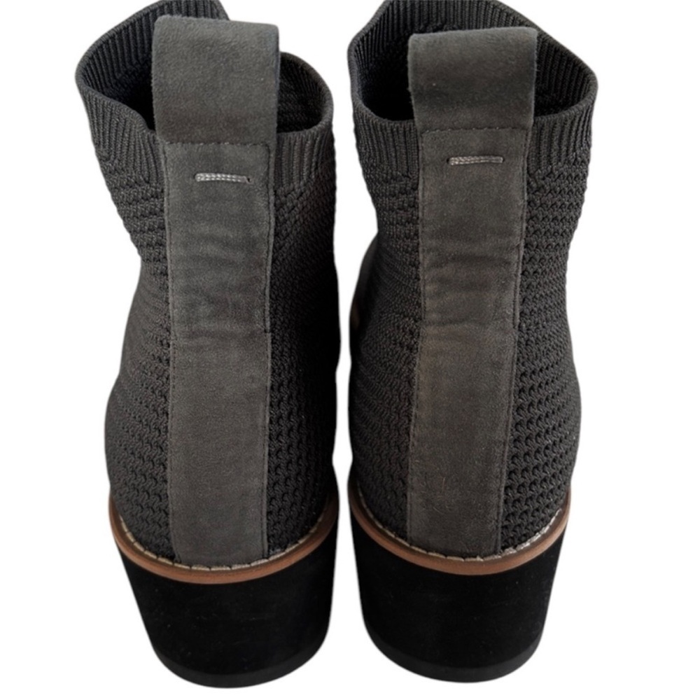 EUC Eileen Fisher London Stretch Knit Booties Grey Size 6 1/2 - Picture 6 of 11